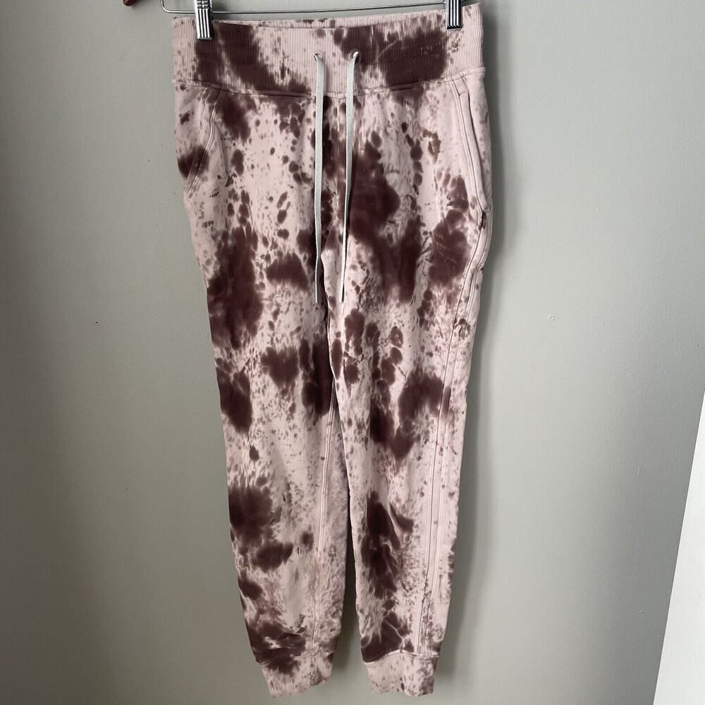 Lululemon Warm Down Jogger Pink Marble Dye Women's Size 4- EUC
